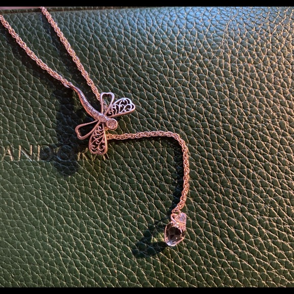 Pandora silver 925 Dragon Fly necklace - Picture 2 of 4